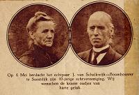 Jan van Schalkwijk met zijn vrouw Margaretha Boomhouwer ter nagedachtenis aan hun 40 jarig huwelijk.